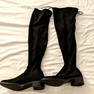 NEVER WORN knee high black boots